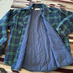 VINTAGE L.L. Bean Plaid Flannel Quilted Shirt w/ Thinsulate Womens M Made in USA